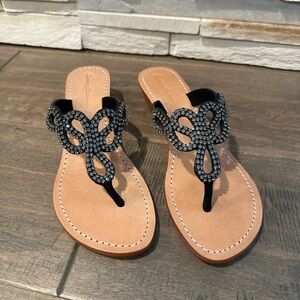 Tommy Bahama Sparkly Wedge Heel Sandals- Women’s Size 9